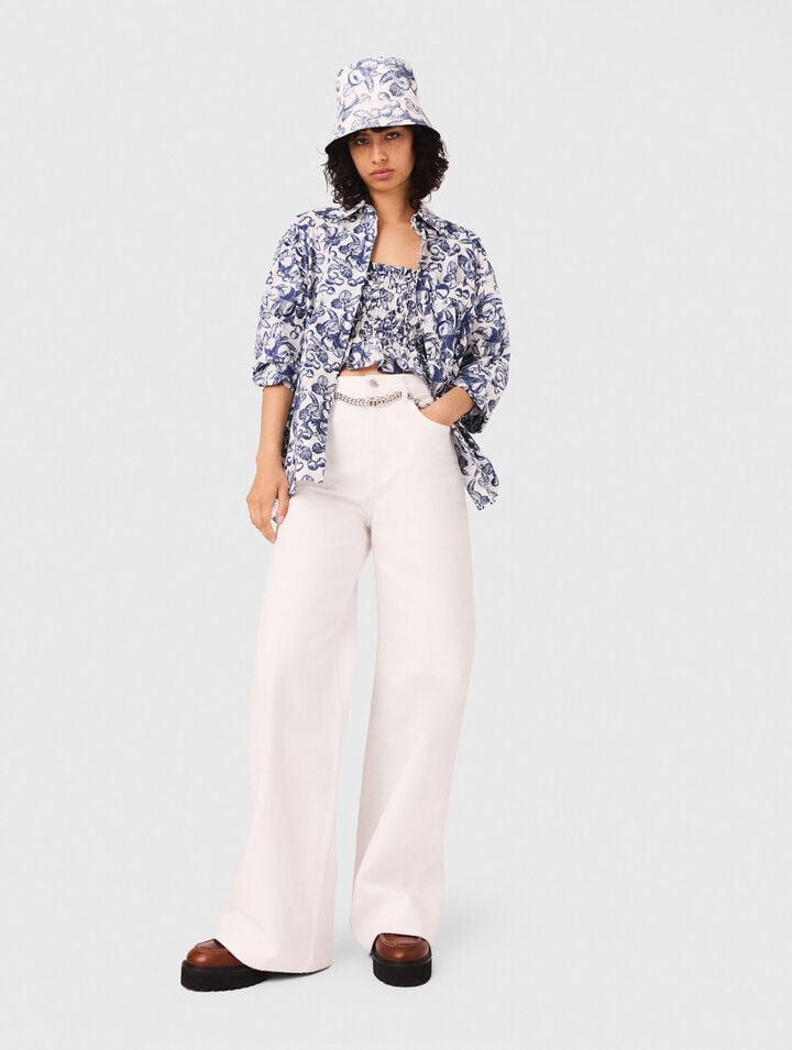 Jeans larghi a vita alta