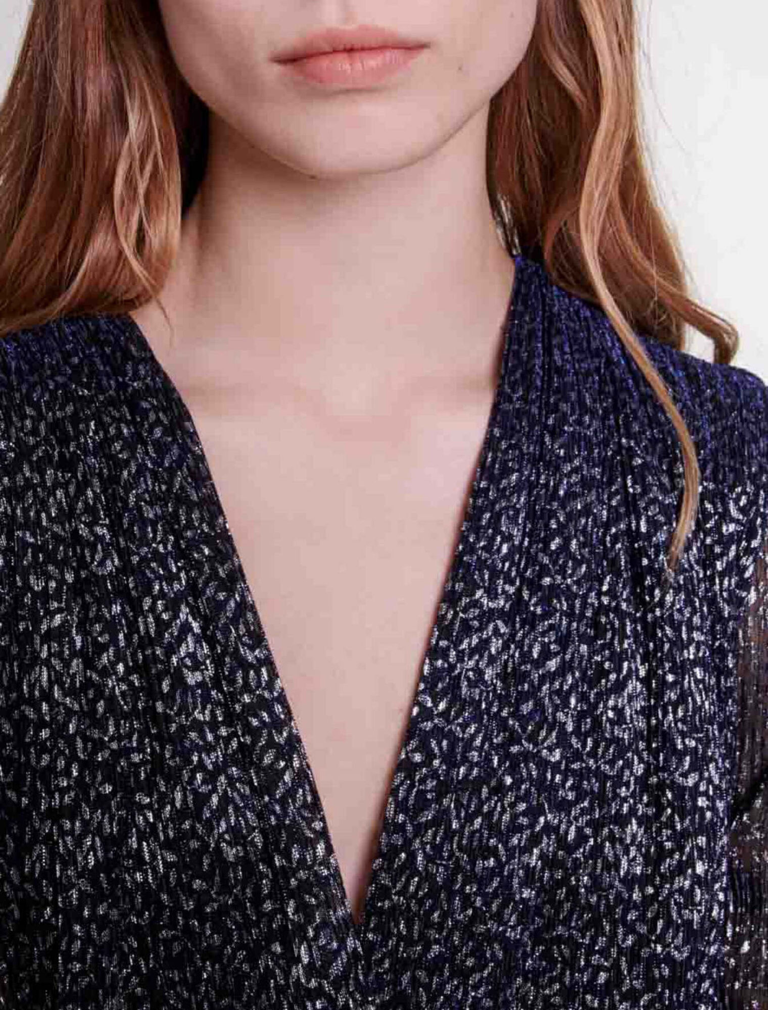 Abito in lurex drappeggiato