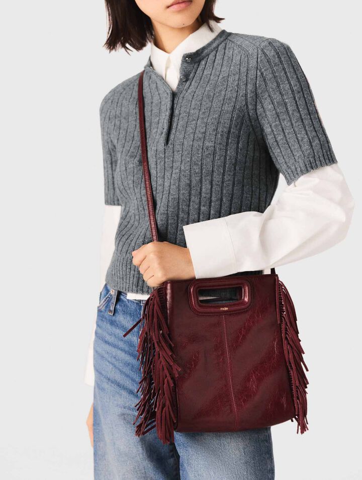 Borsa M in pelle craquelé