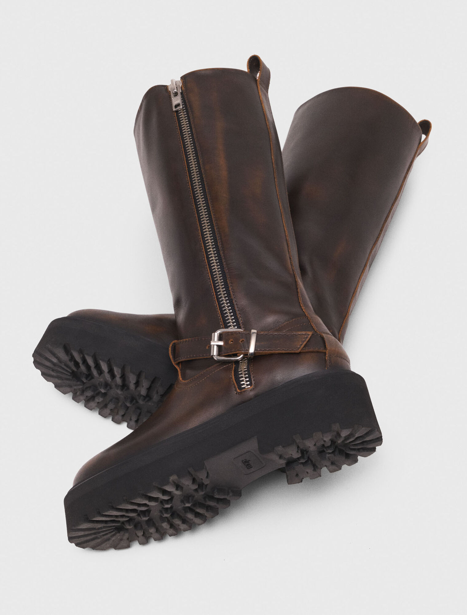 Stivali biker in pelle
