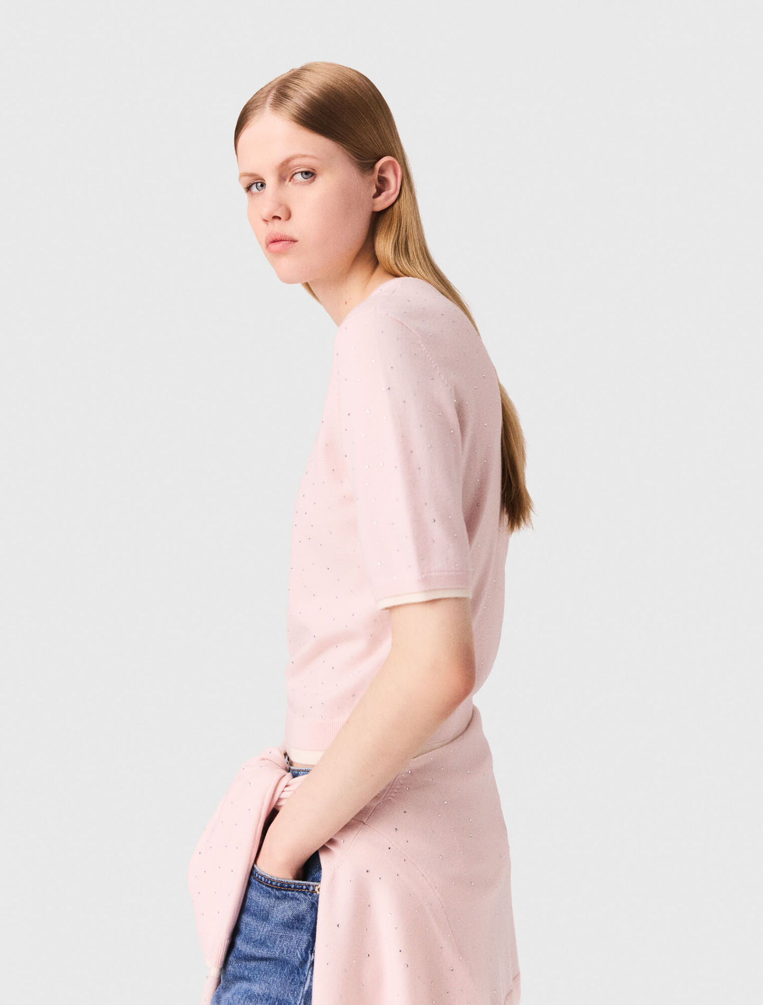 Maglione 100% lana maniche corte