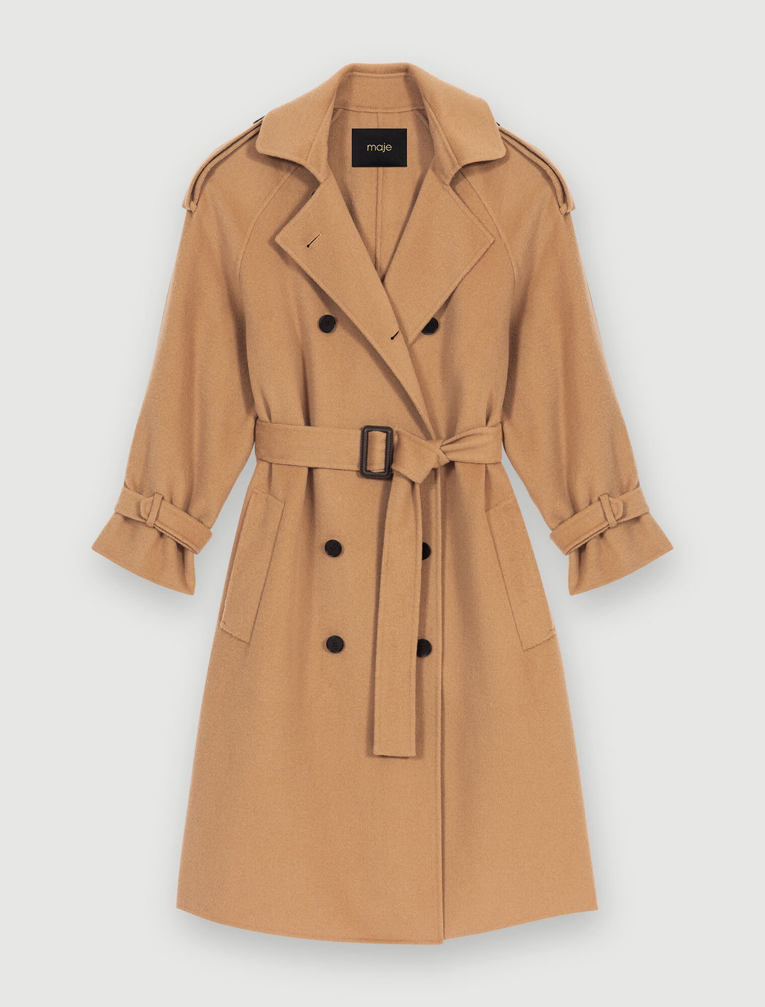 Cappotto in lana color cammello