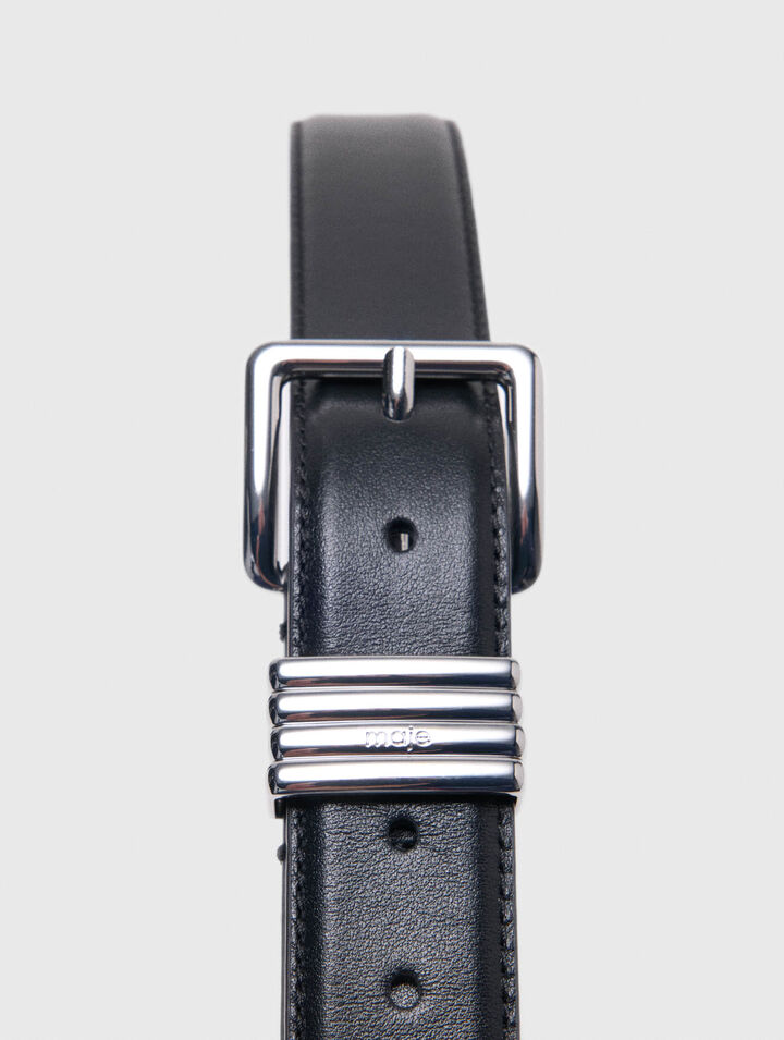 Cintura in pelle liscia