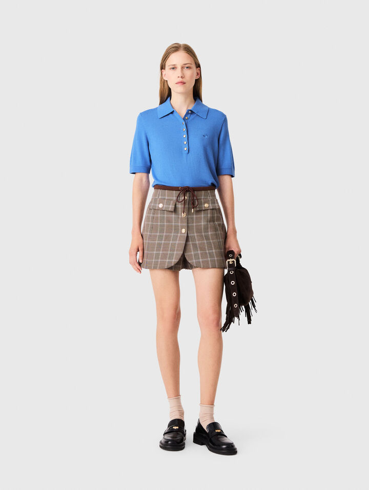 Shorts da tailleur trompe l'&oelig;il
