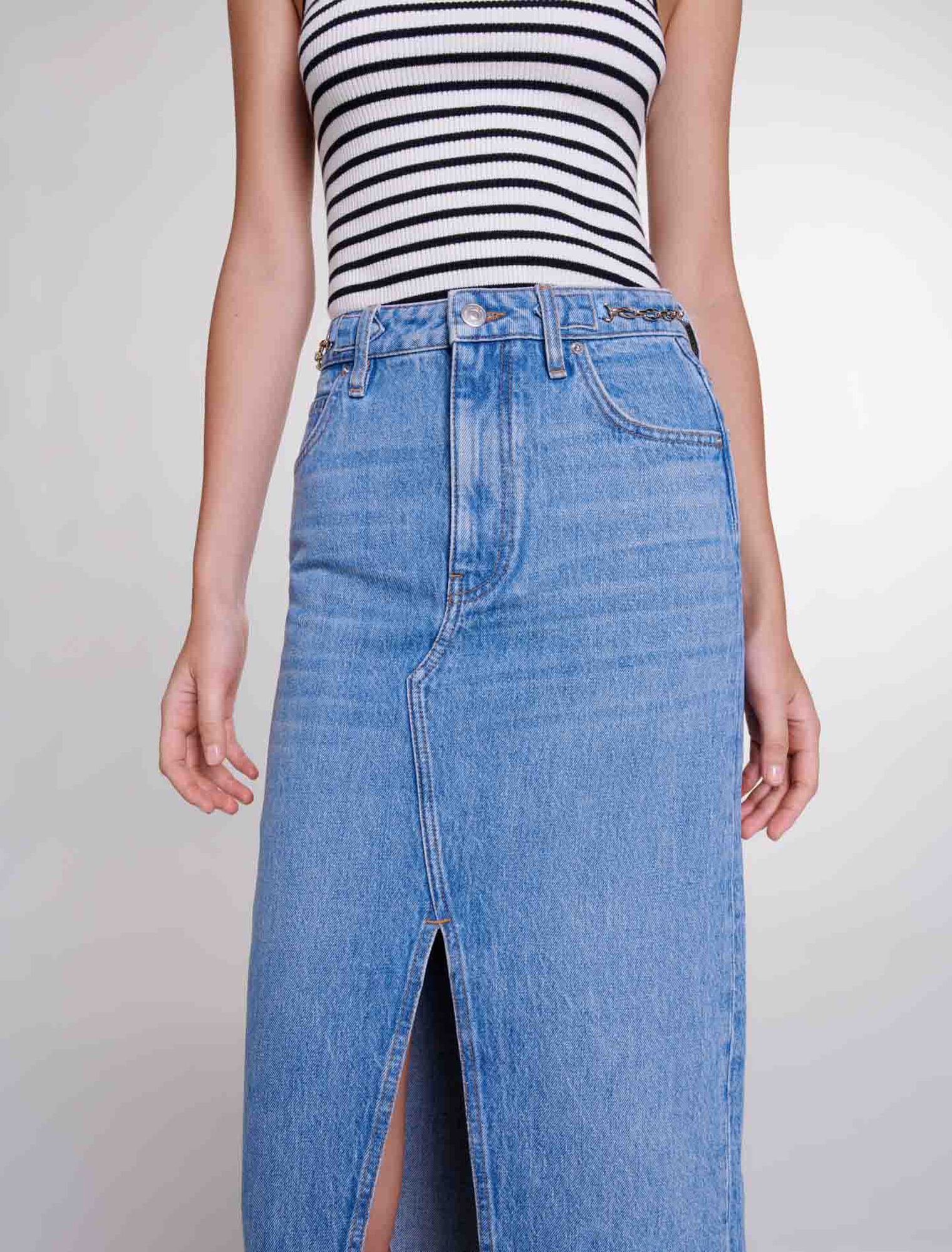 Gonna lunga in denim