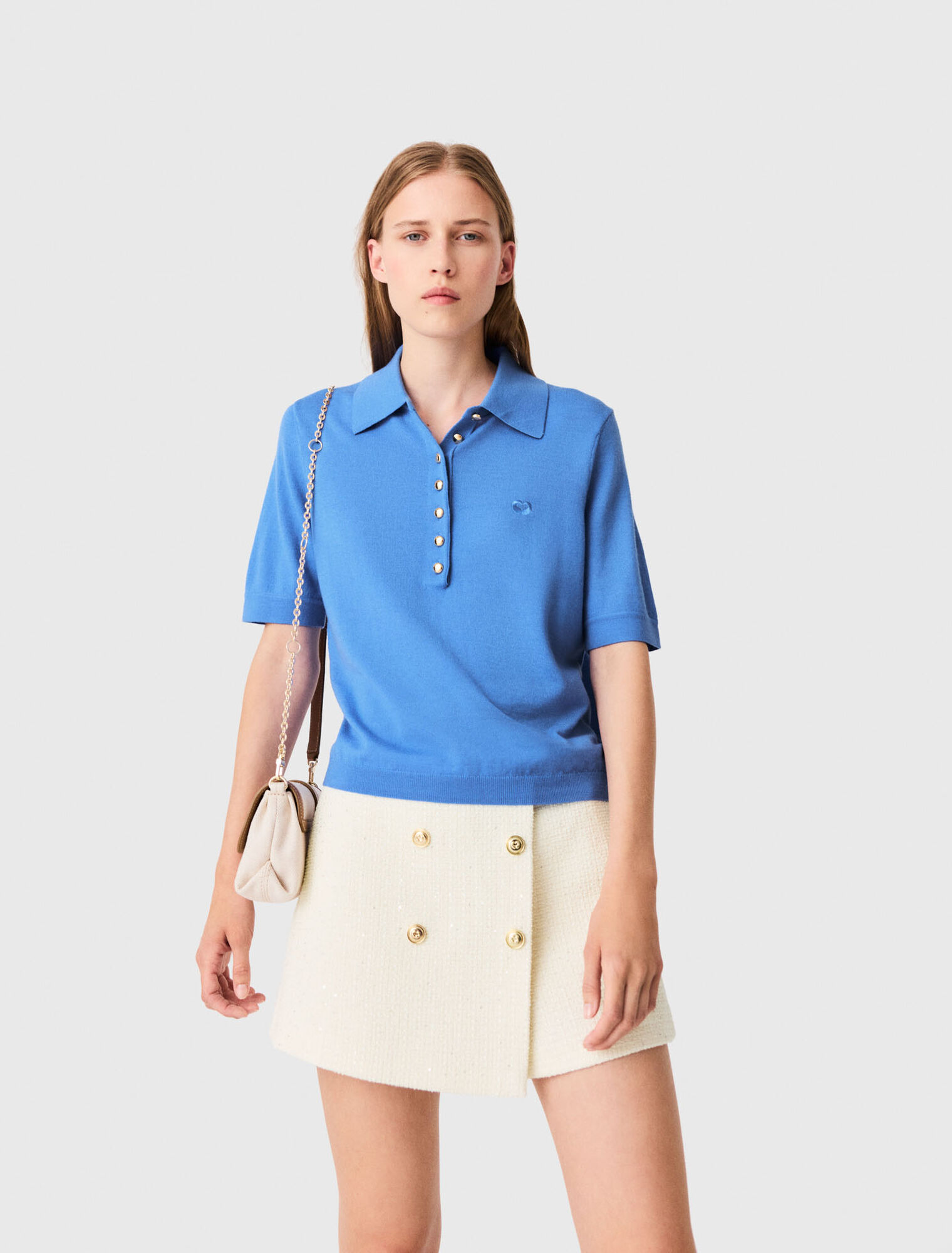 Pullover con colletto polo
