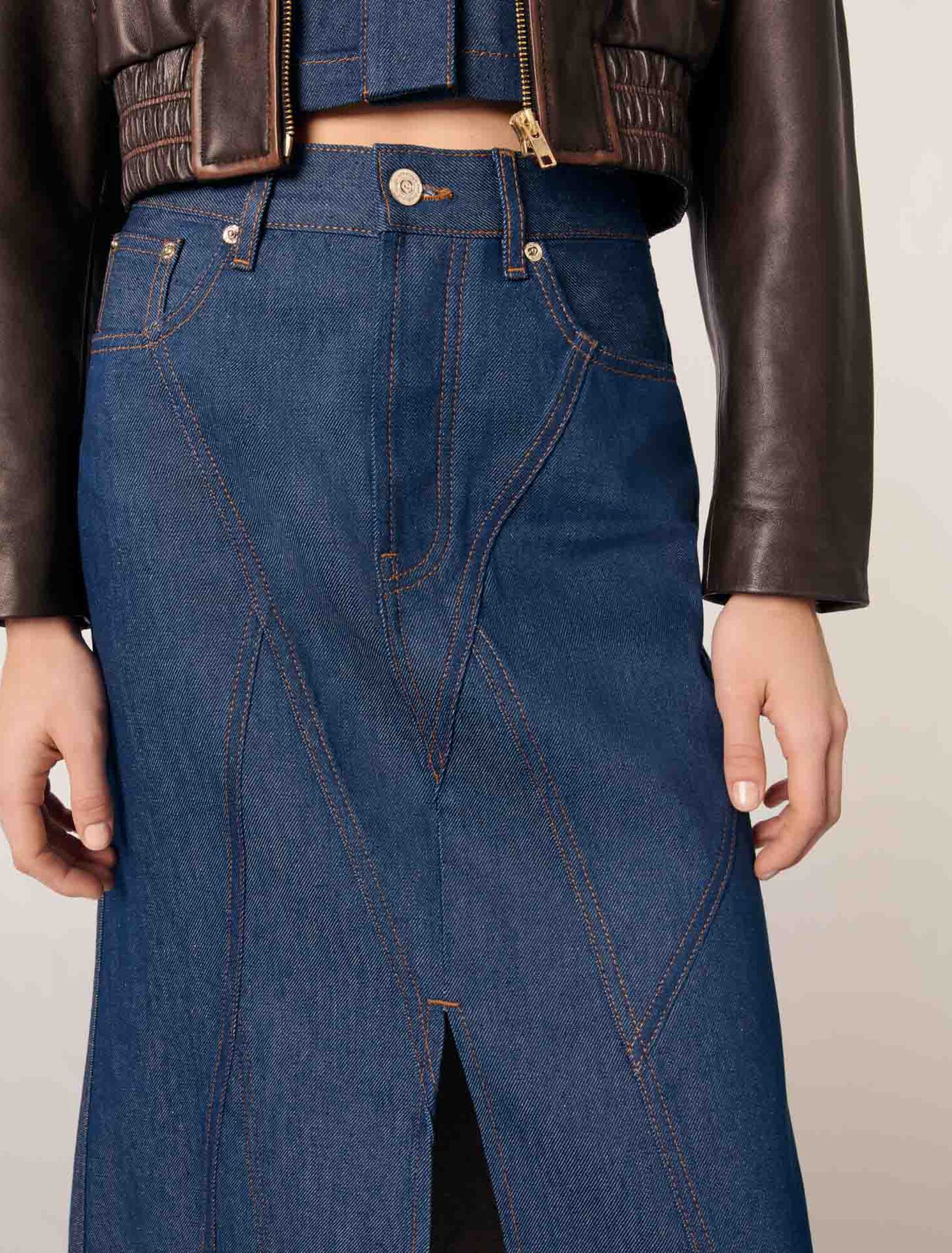 Gonna lunga in denim
