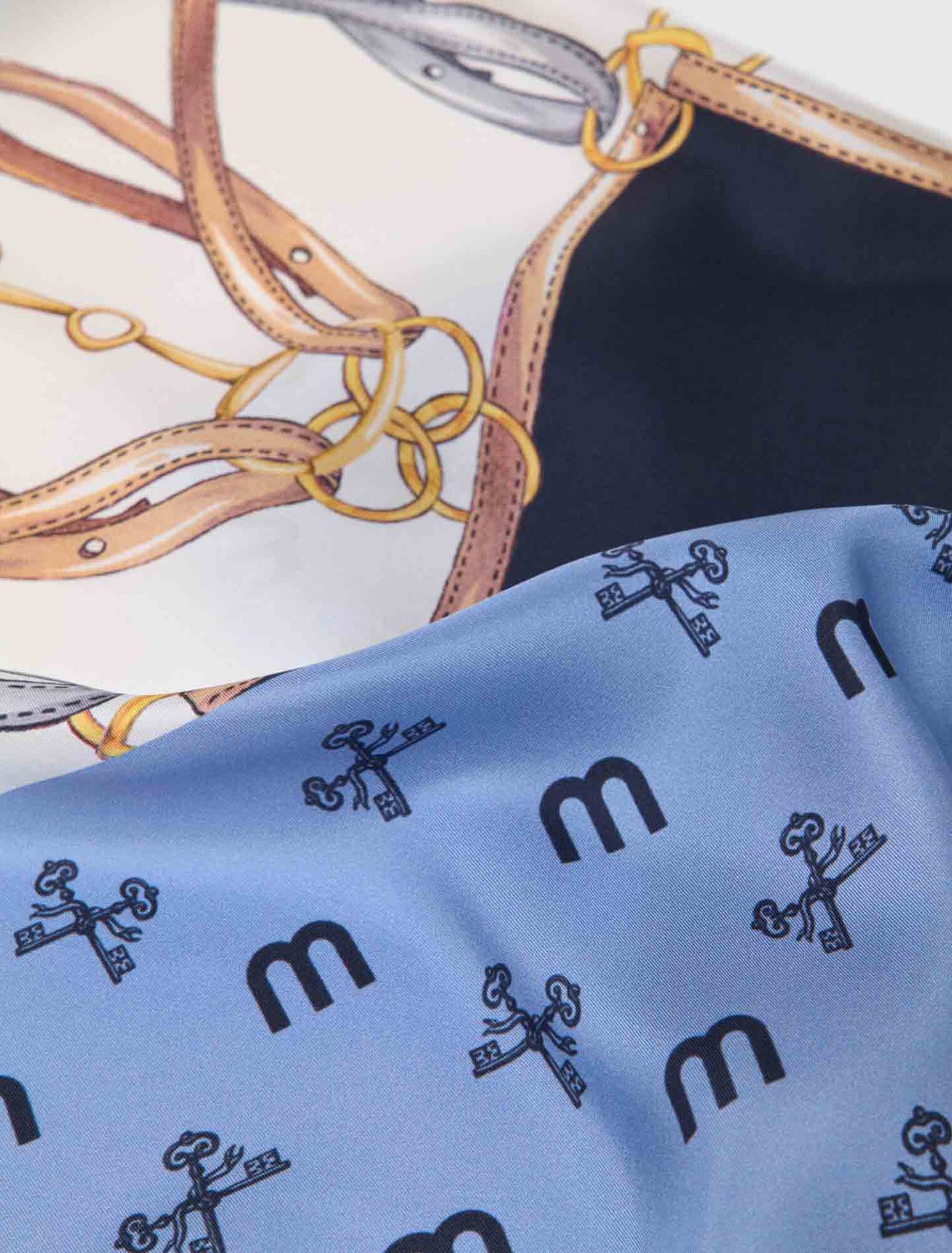 Foulard in seta a motivi equestri