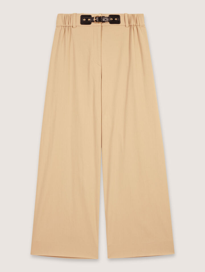 Pantaloni larghi in cotone