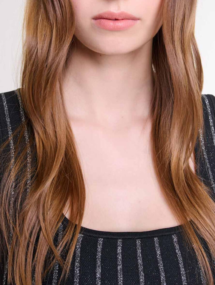 Abito corto in maglia jacquard