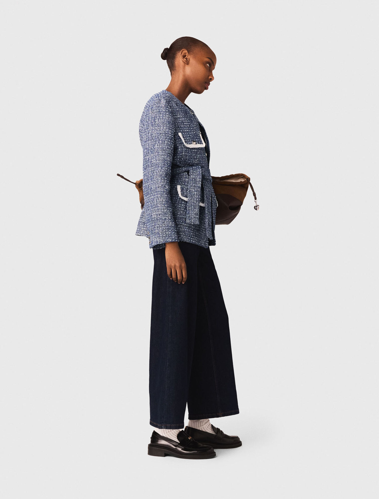 Giacca con 4 tasche in tweed