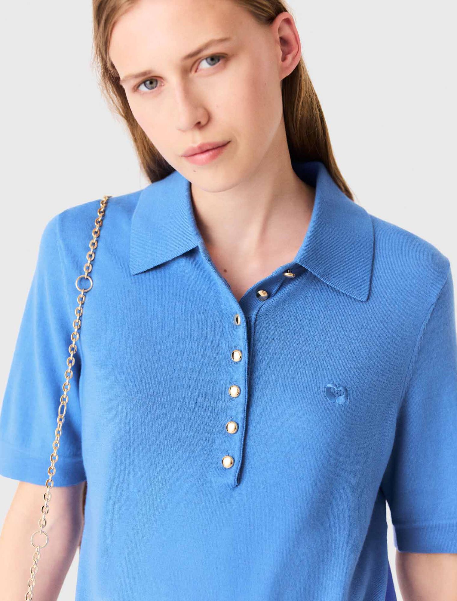 Pullover con colletto polo