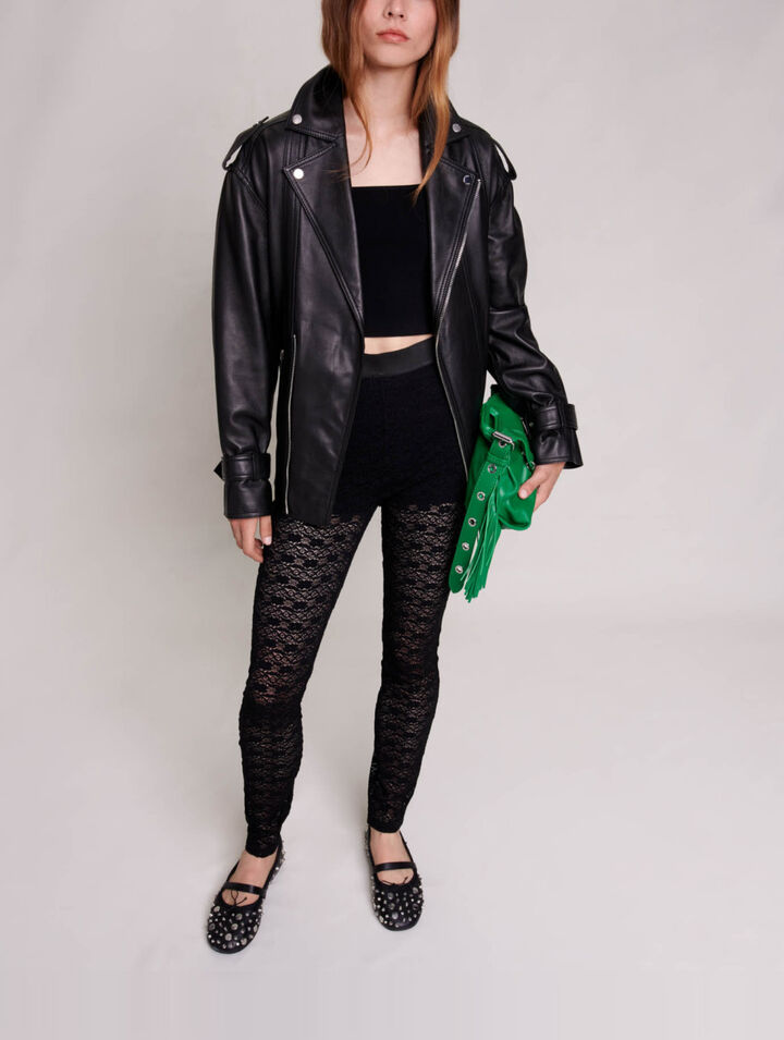 Leggings di pizzo