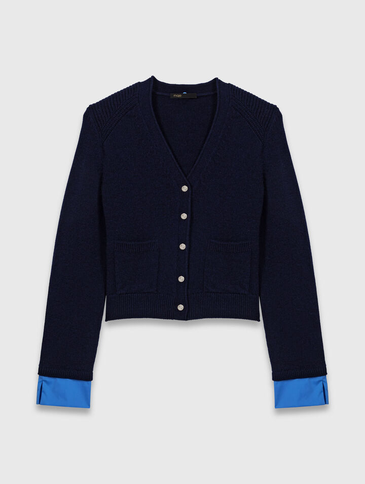 Cardigan con dettagli rimovibili