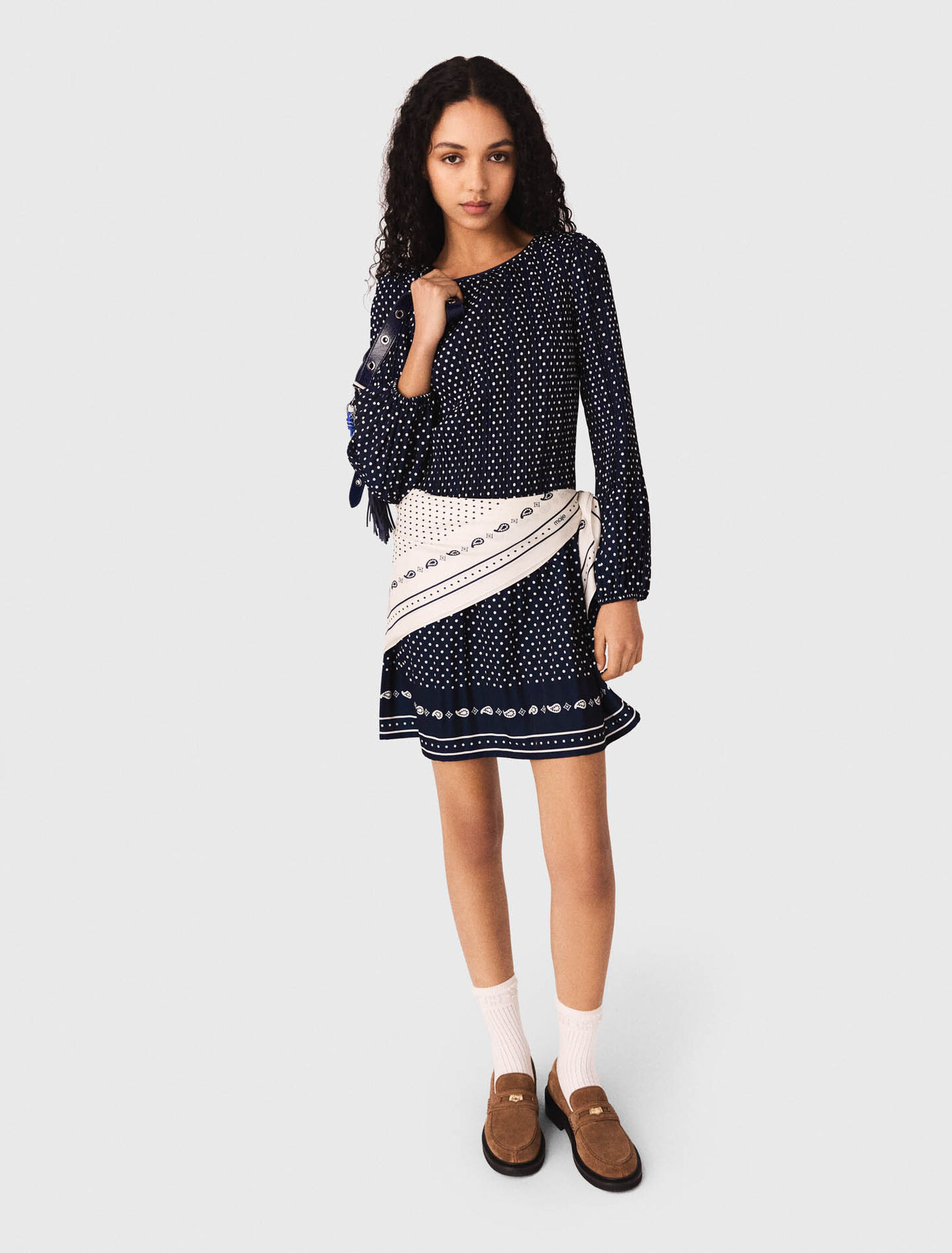 Abito plissettato con stampa