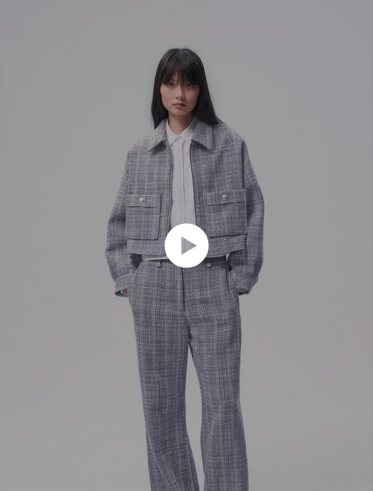 Giubbotto corto in tweed