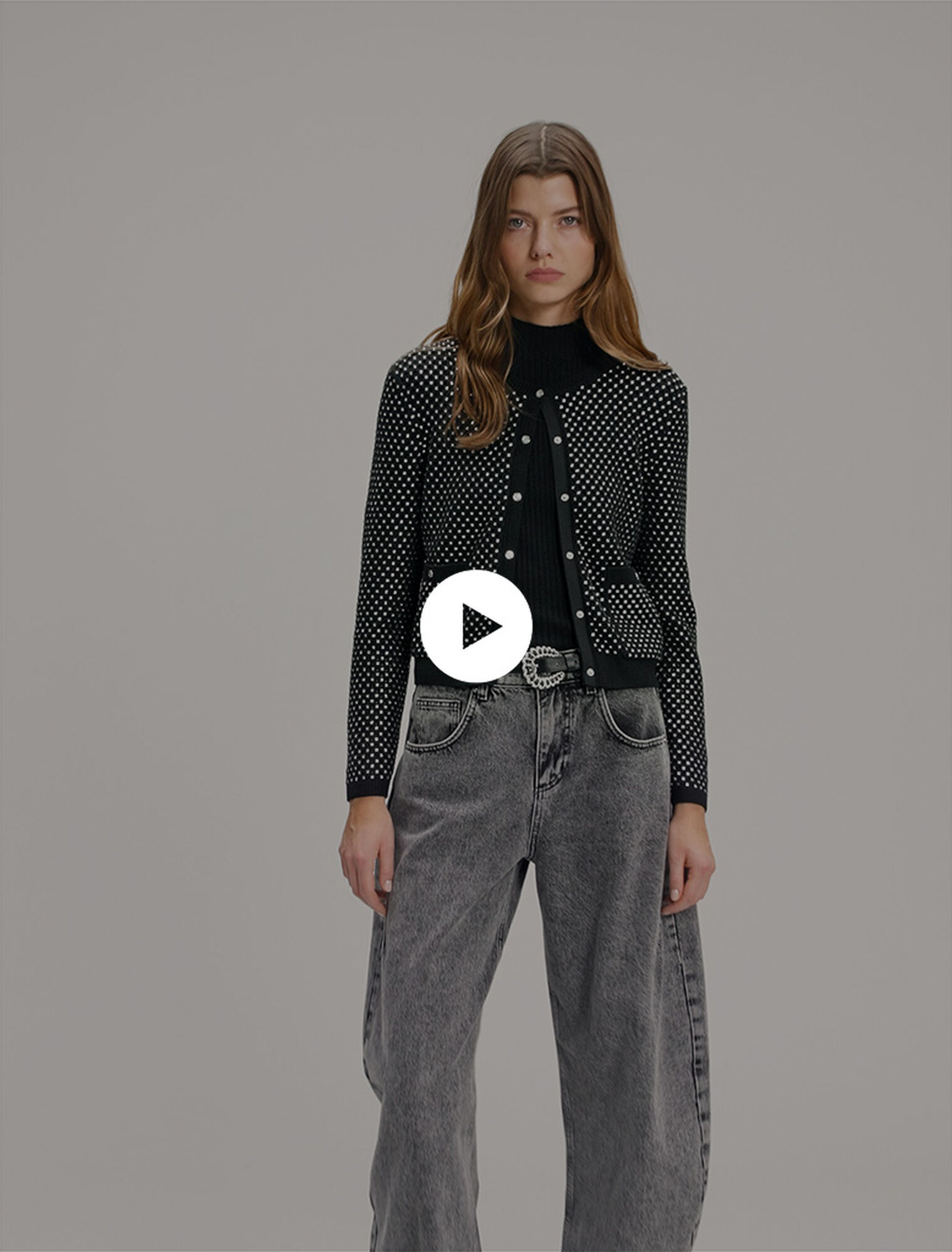 Cardigan con strass