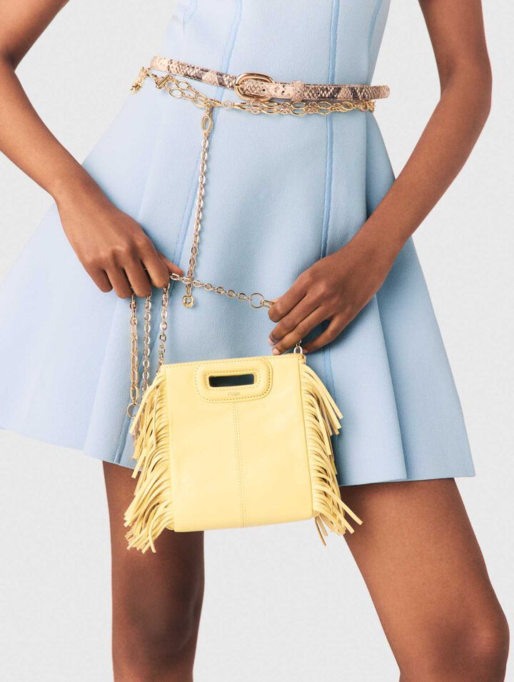 Borsa M Mini pelle craquel&eacute; mat