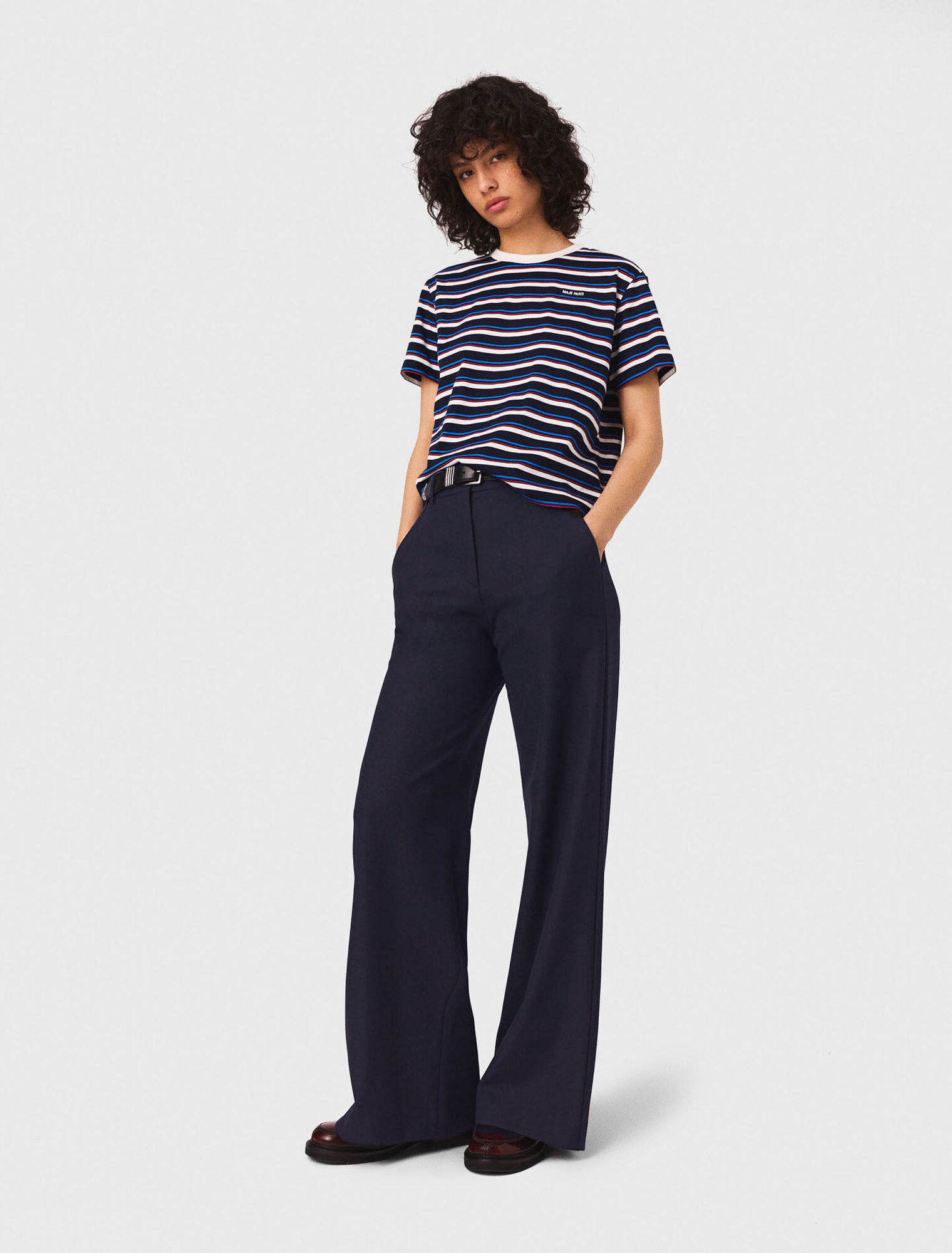 Pantaloni da tailleur con piega