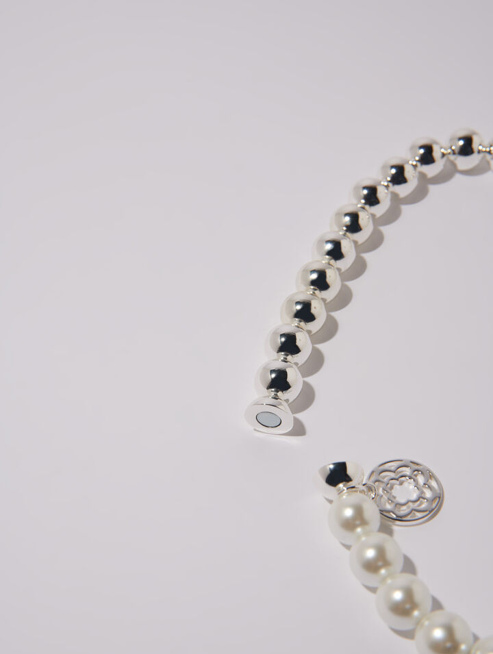 Collana girocollo con mix di perle