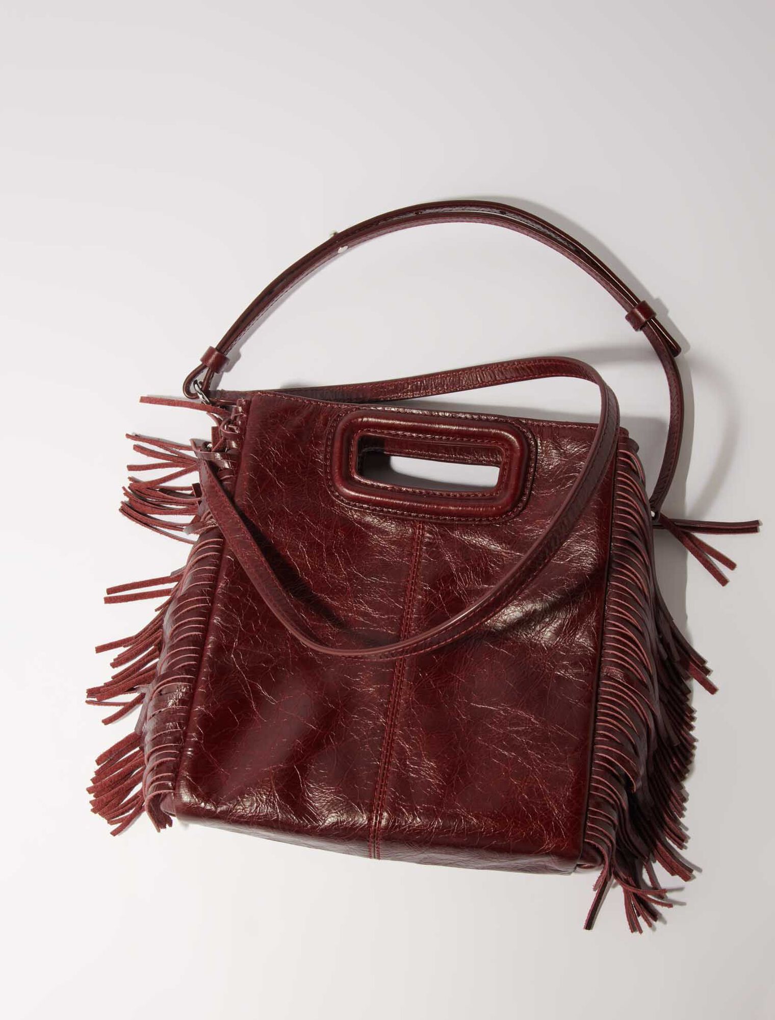 Borsa M in pelle craquelé