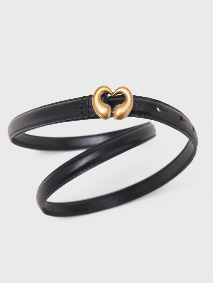 Cintura sottile in pelle