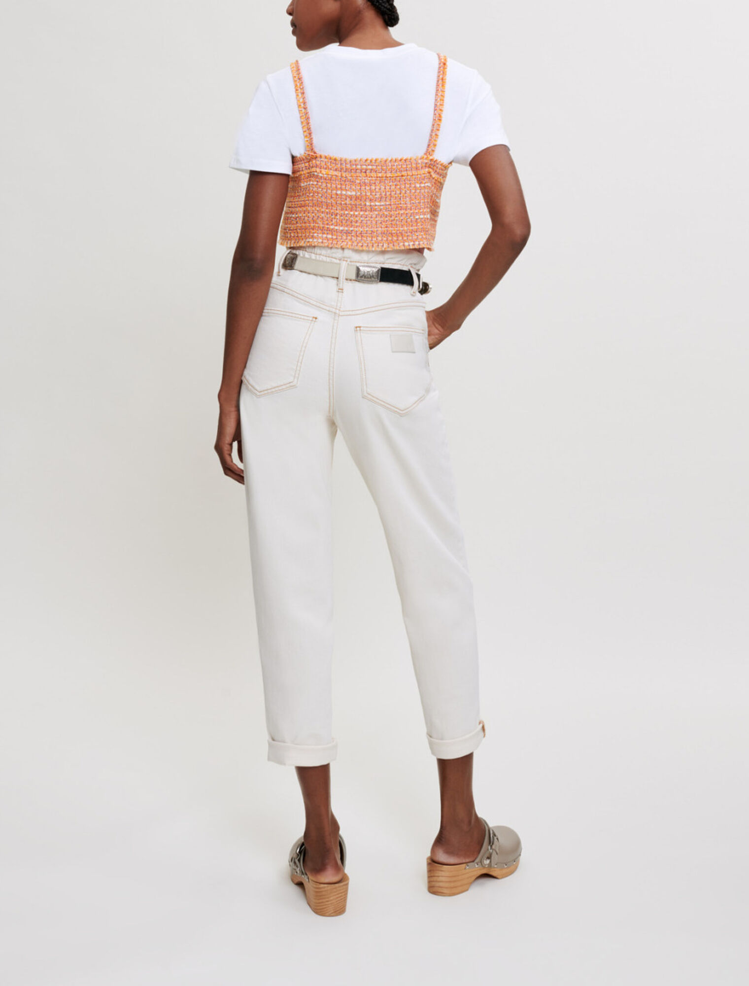 T-shirt in jersey e tweed