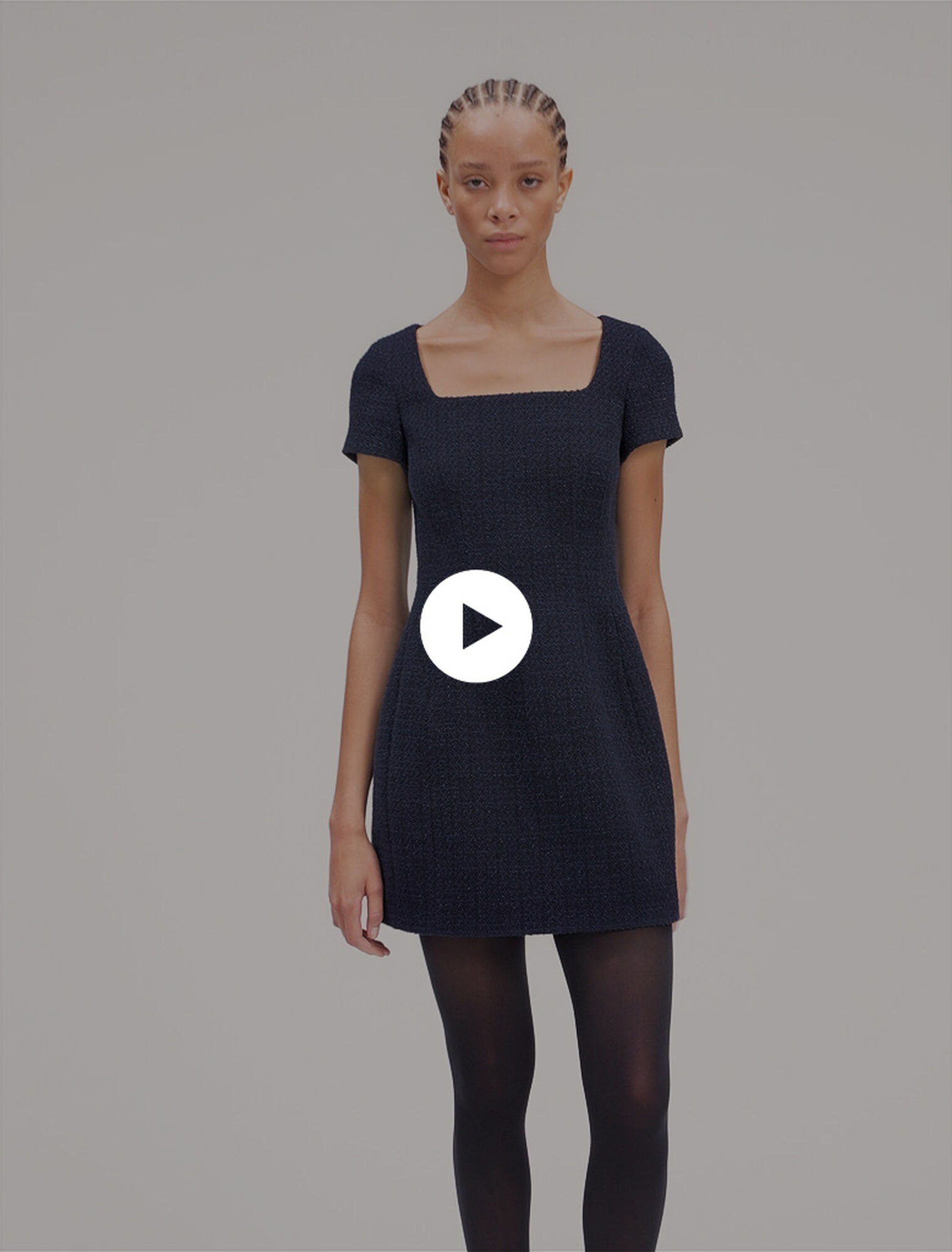Abito corto in tweed