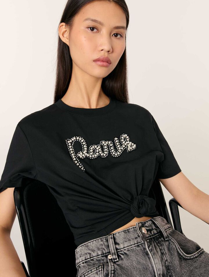 T-shirt con ricamo