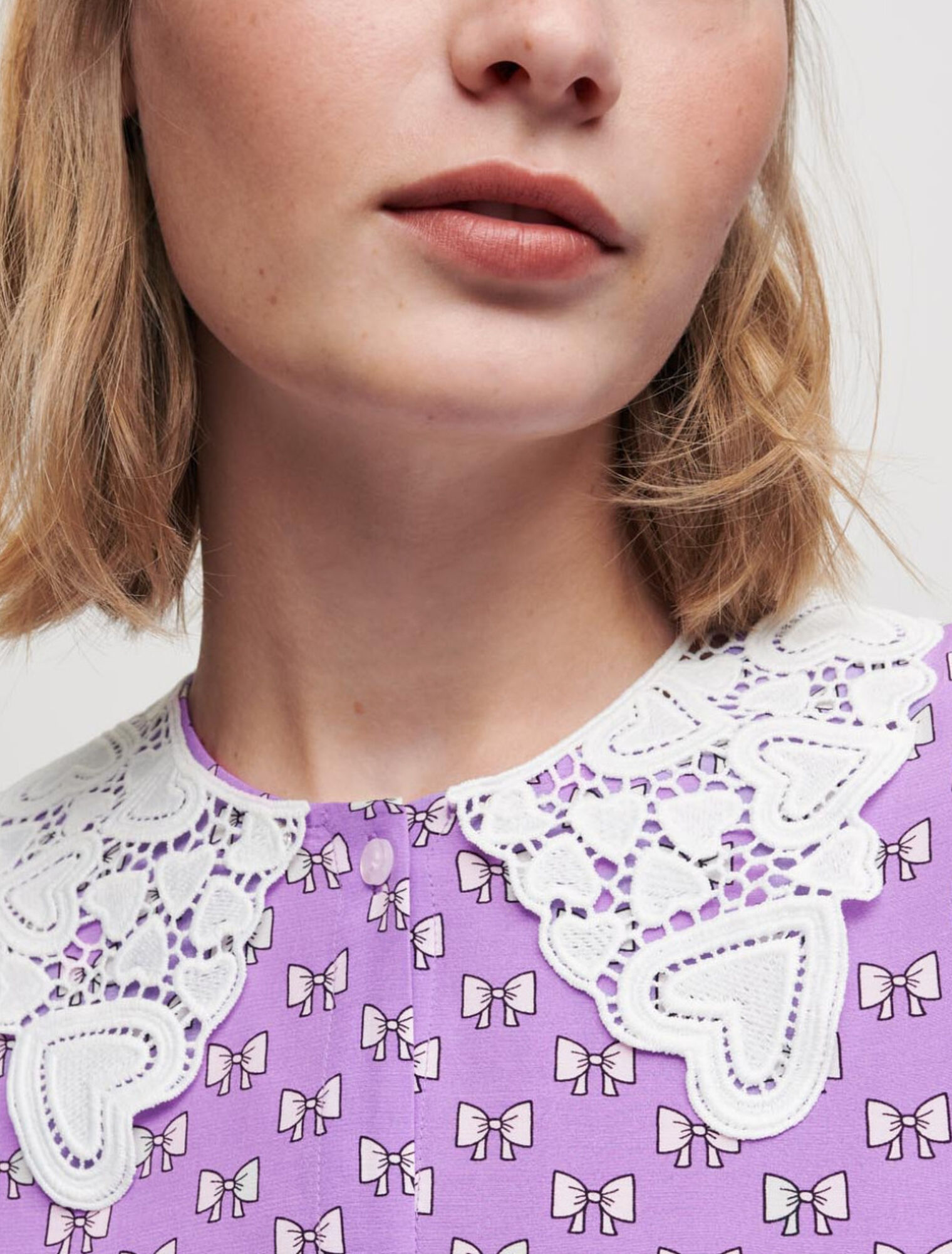 Camicia con stampa a fiocchi