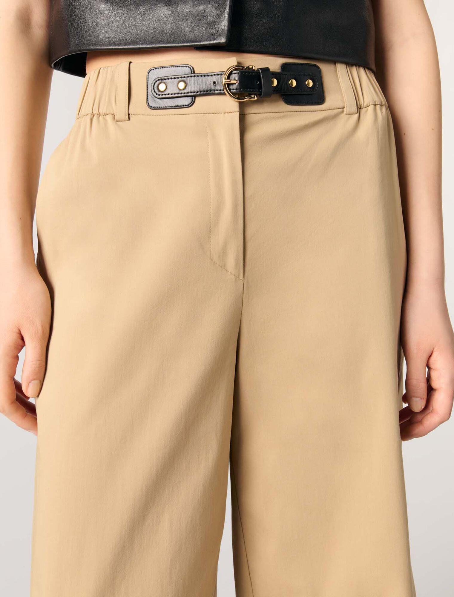 Pantaloni larghi in cotone