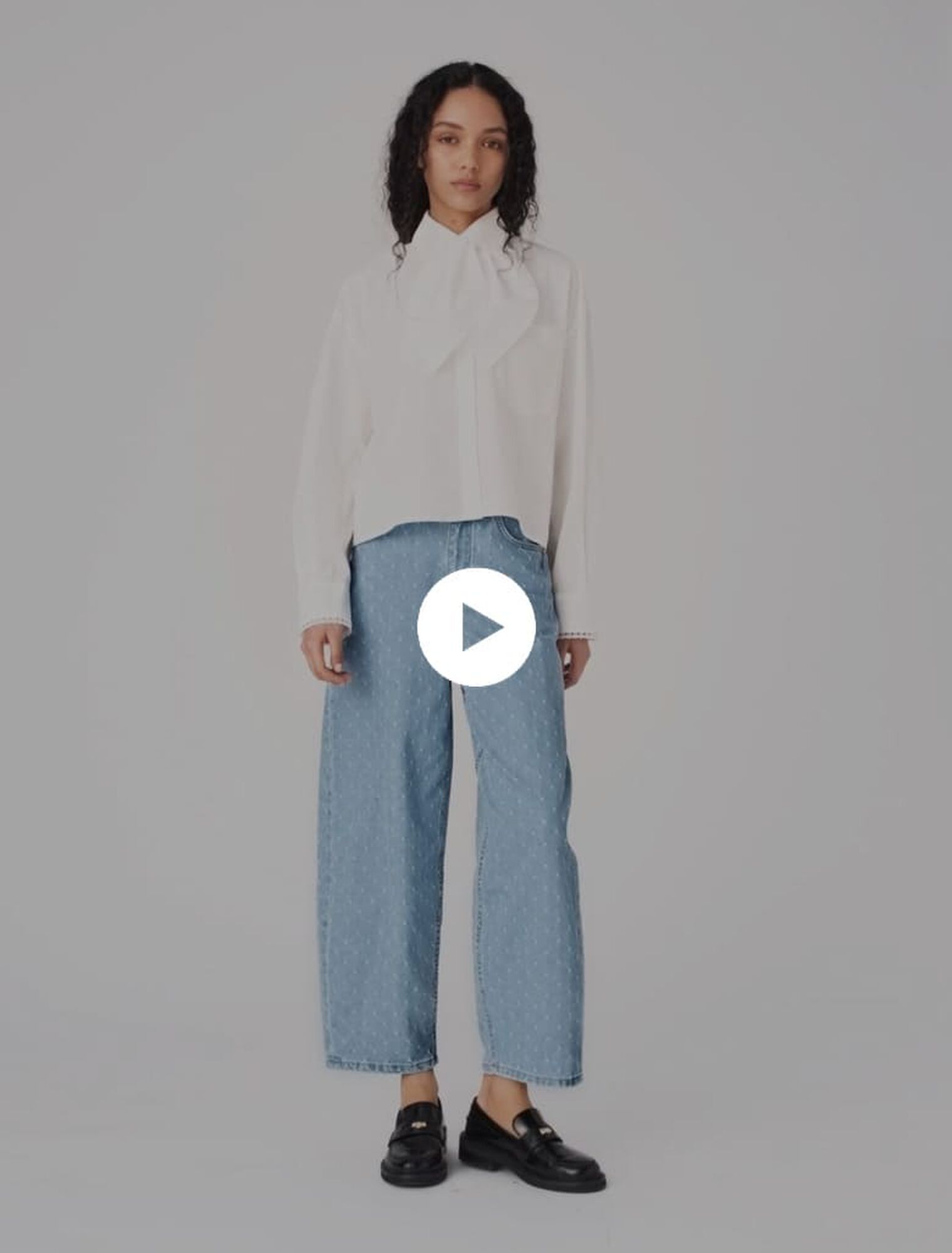 Jean ballon testurizzato