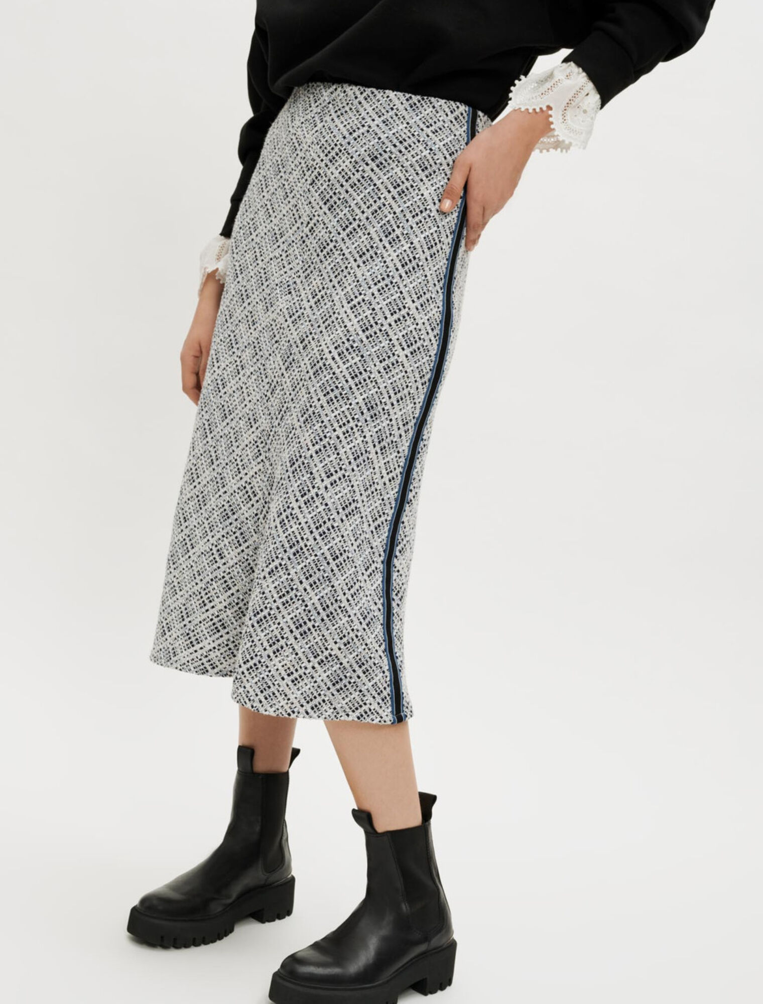 Gonna midi in tweed