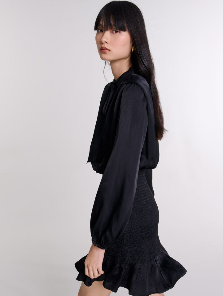 Abito corto punto smock