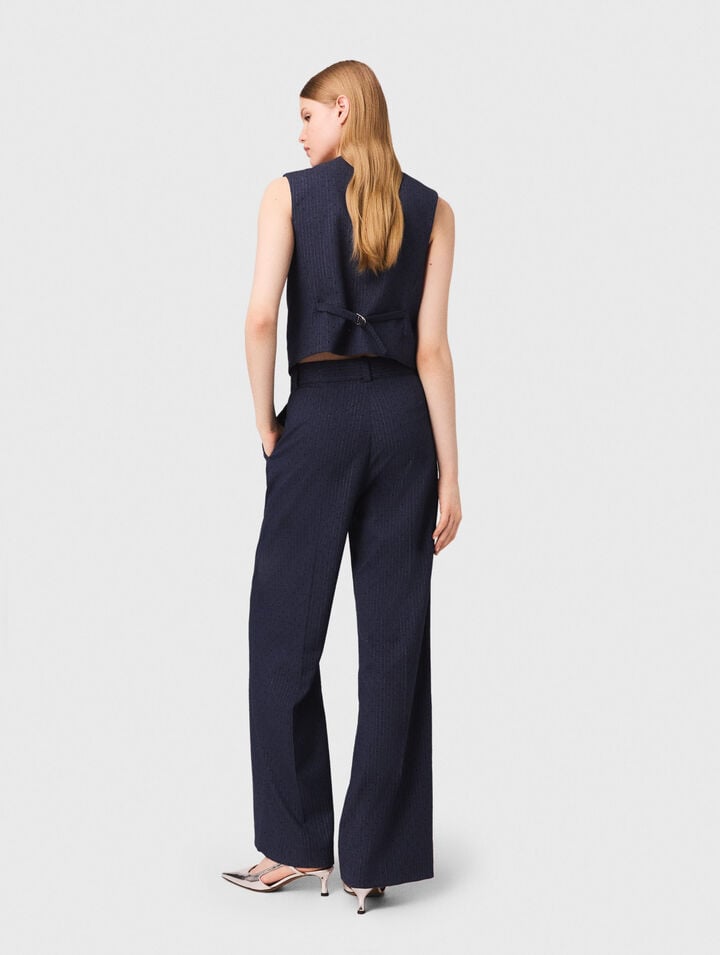 Pantaloni da tailleur con strass