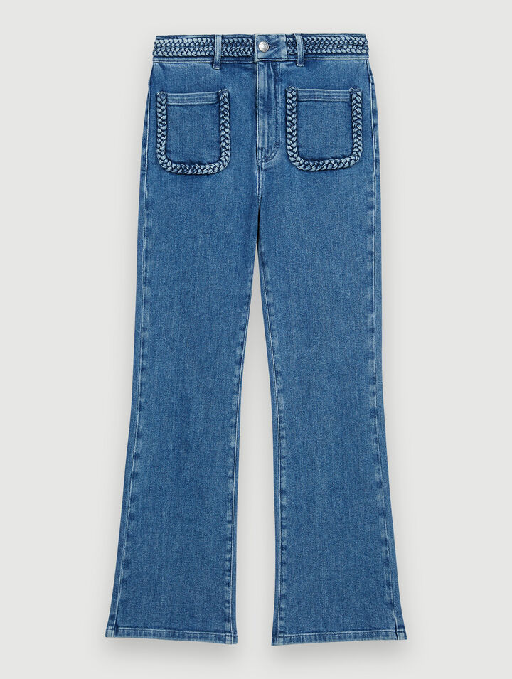 Jeans con dettagli intrecciati