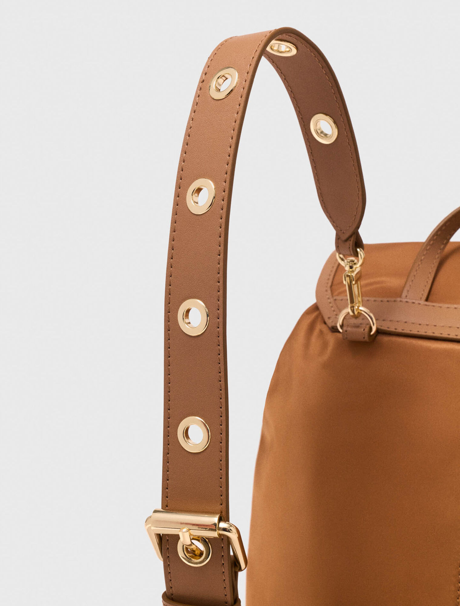 Zaino in pelle e nylon