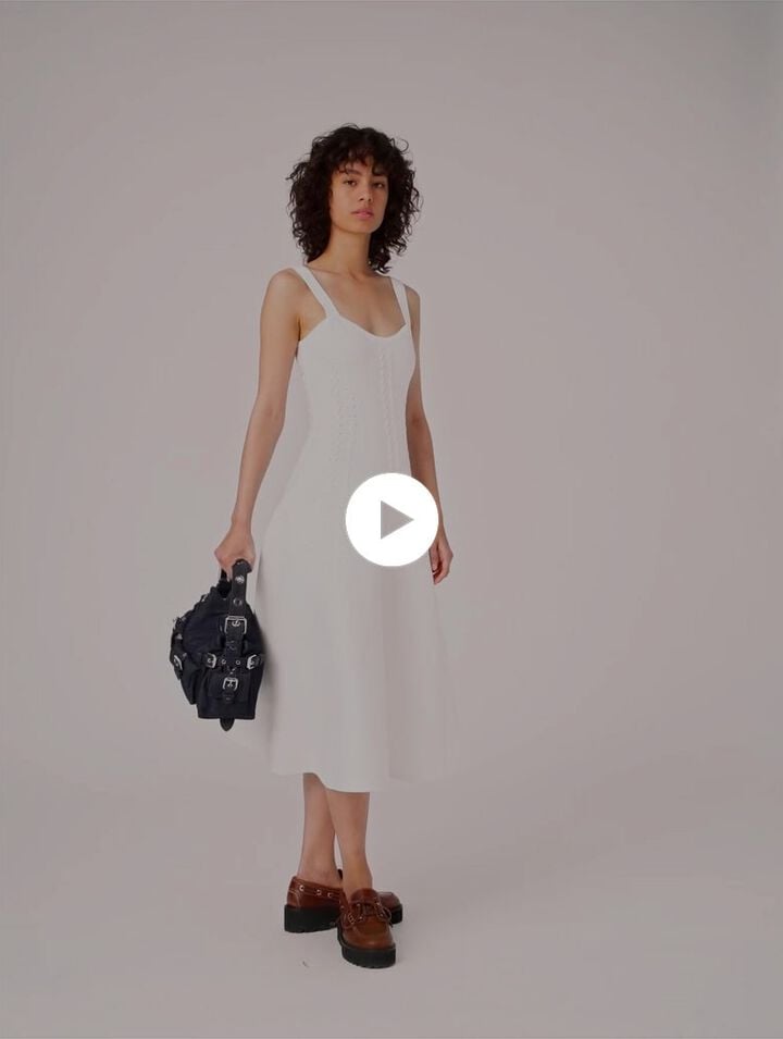 Abito skater lungo in maglia