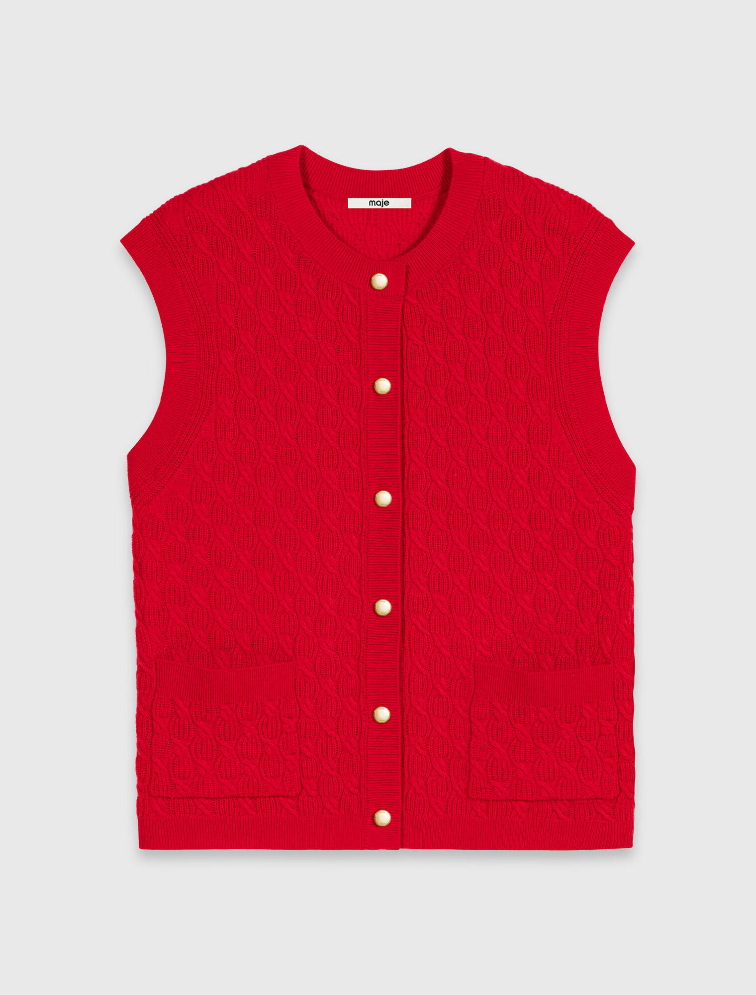Top senza maniche in maglia
