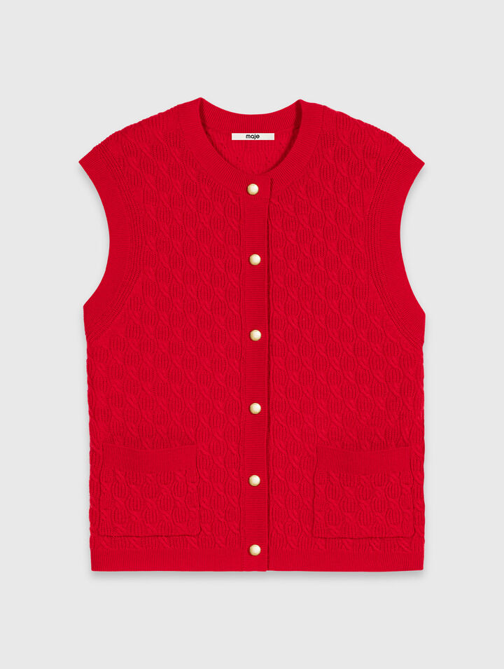 Top senza maniche in maglia