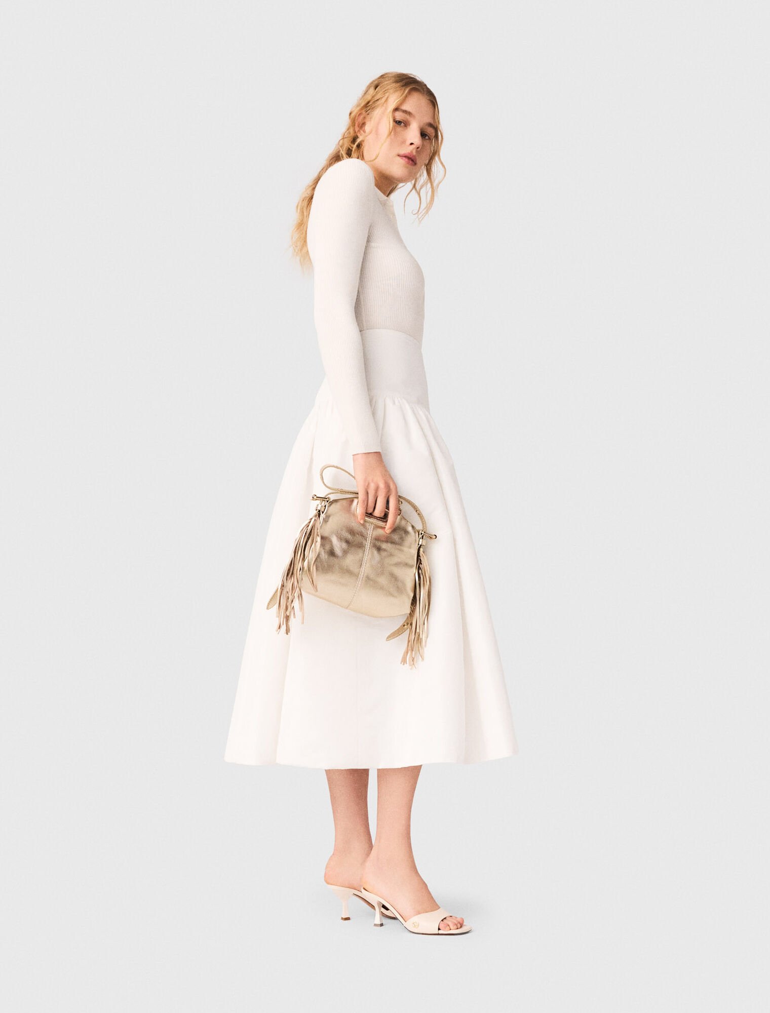 Gonna lunga in taffet&agrave;