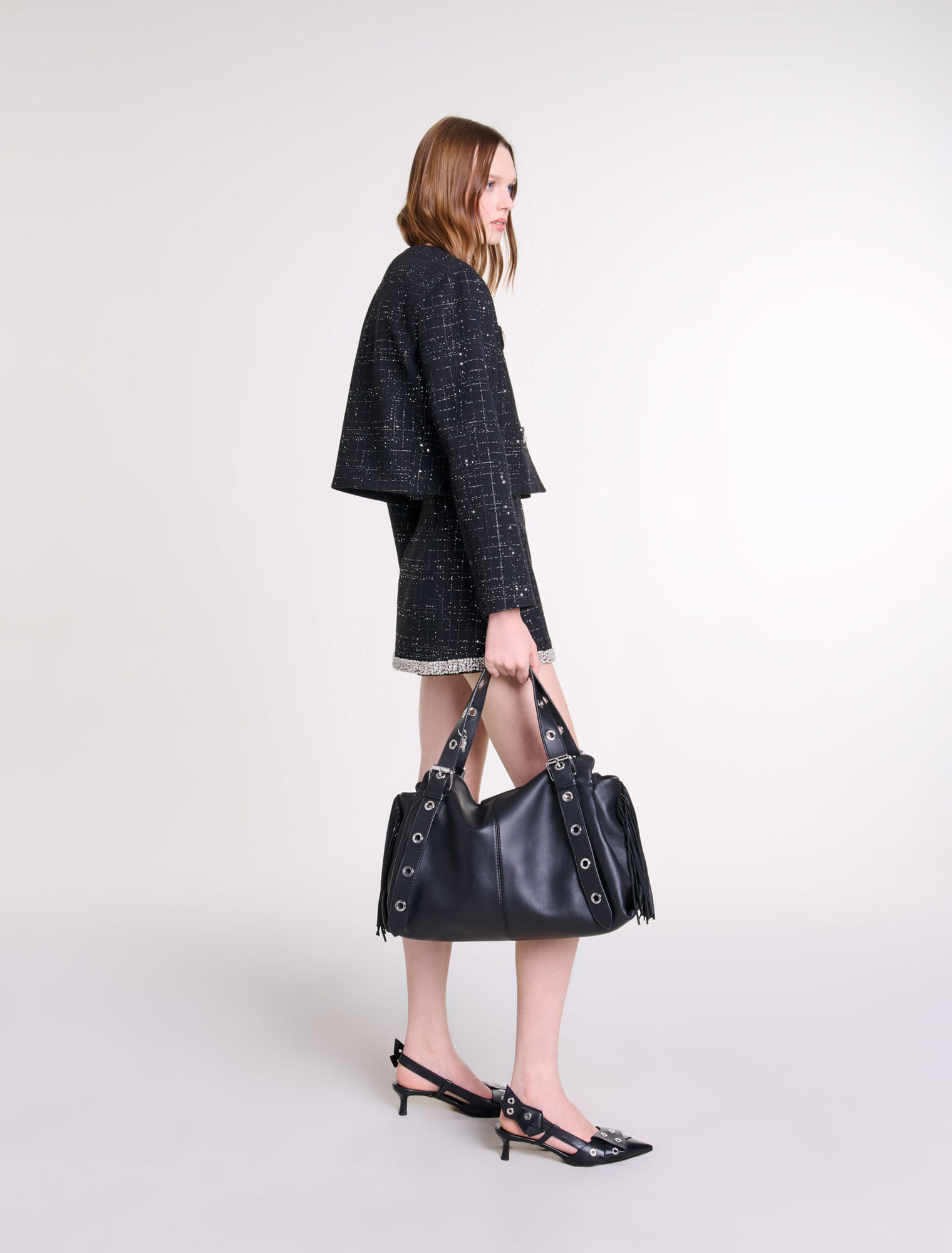 Giacca corta in tweed