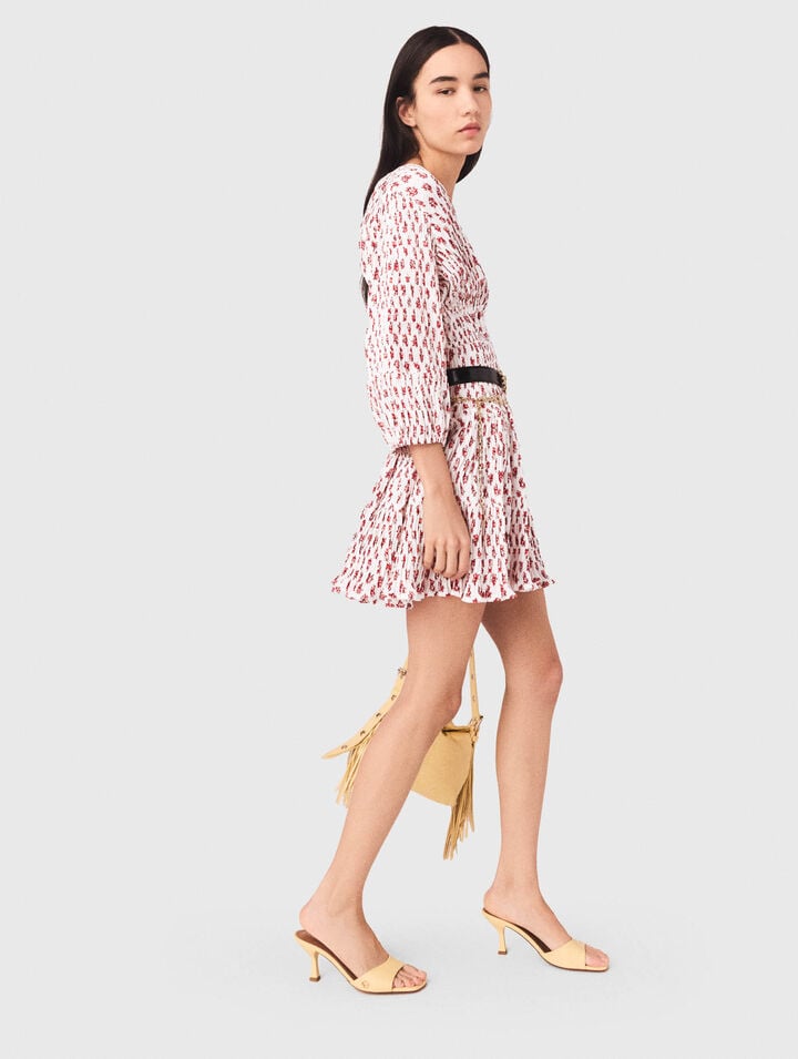 Abito plissettato con stampa