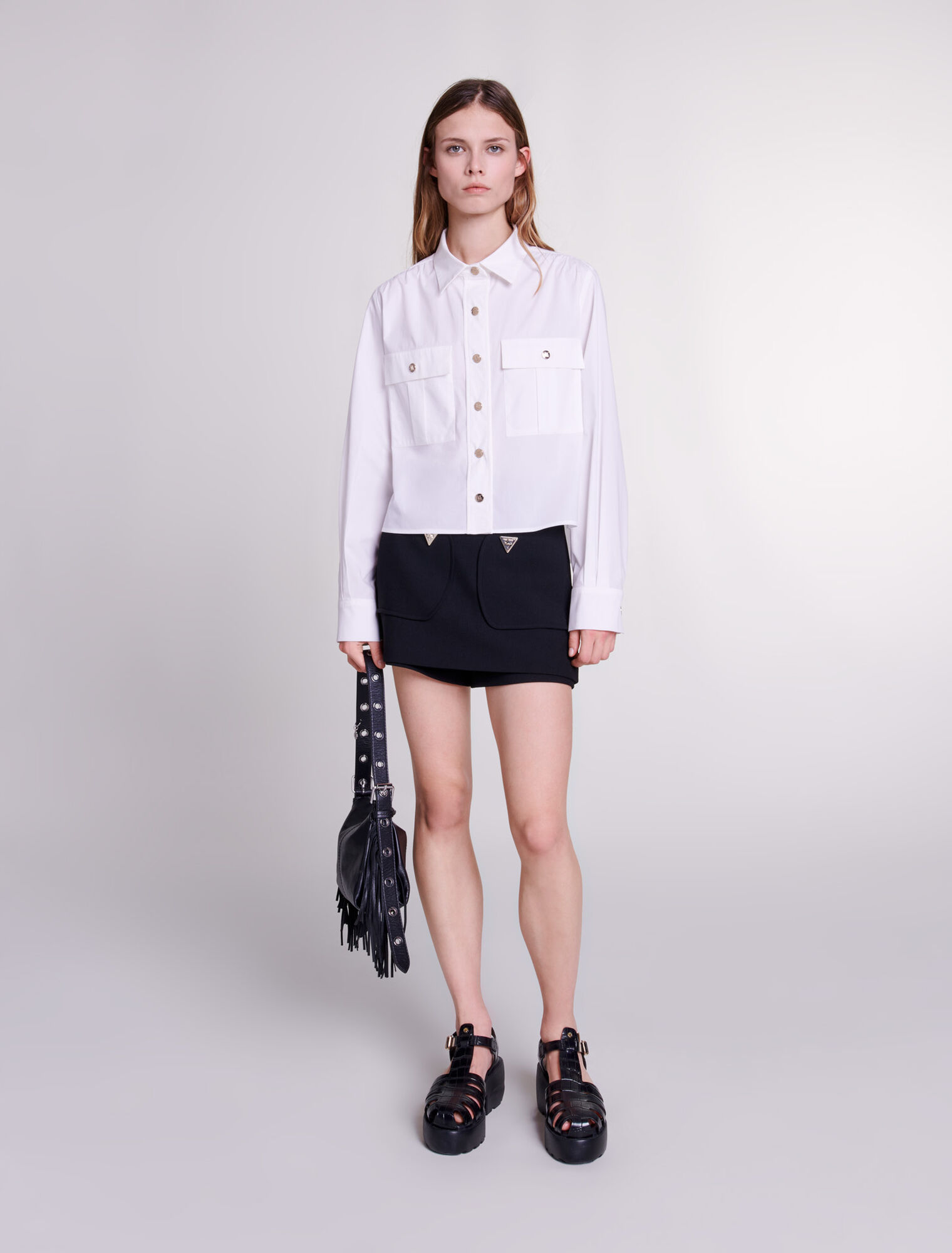 Camicia corta in cotone