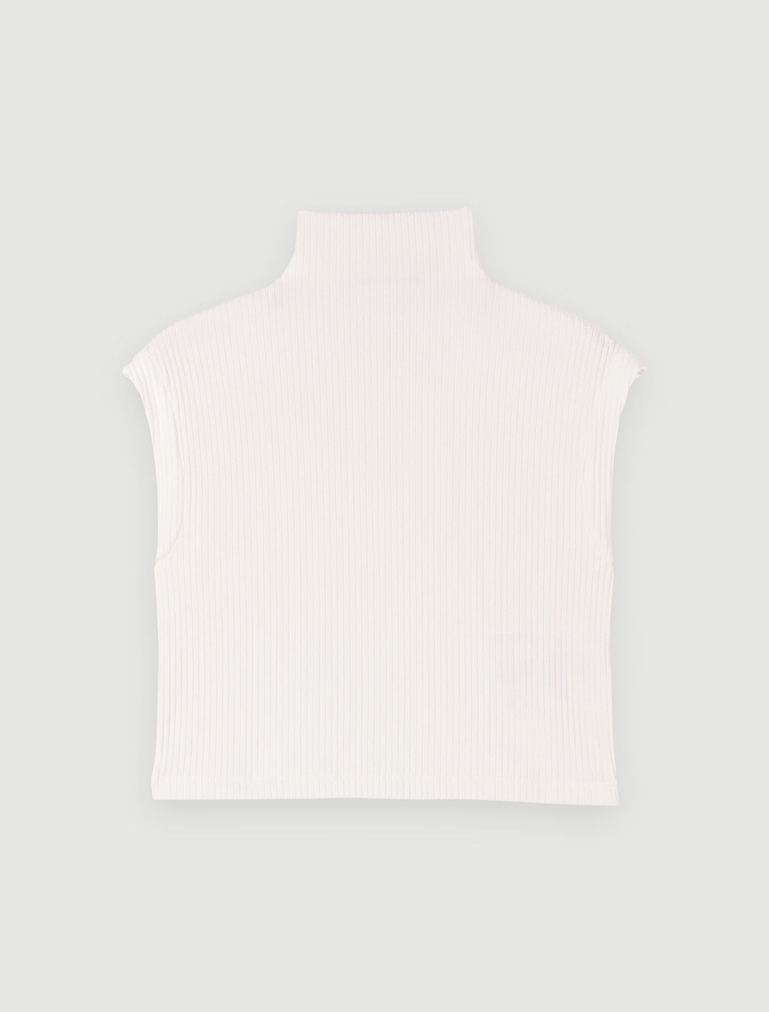 Top bianco a collo alto