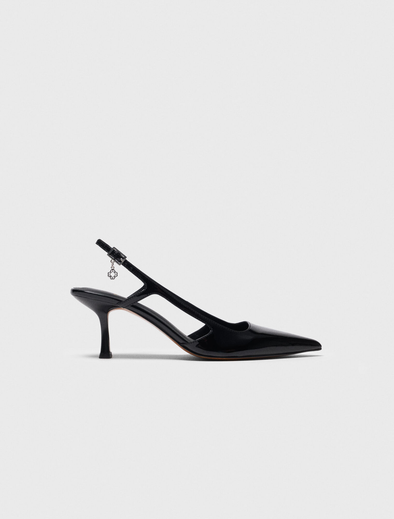 Décolleté slingback pelle vernice