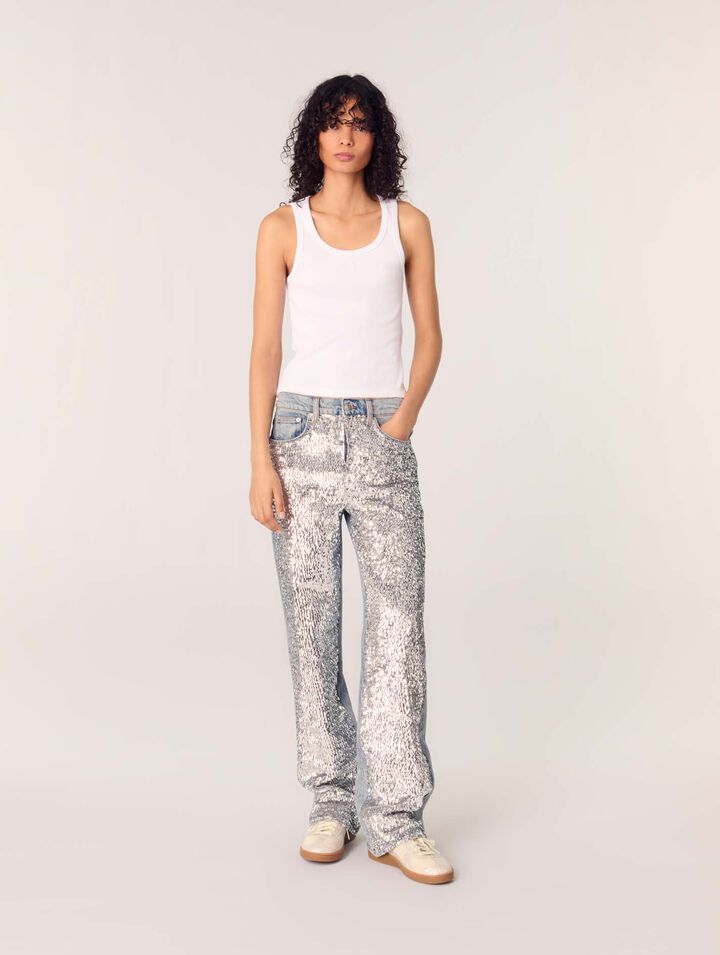 Jeans con lustrini