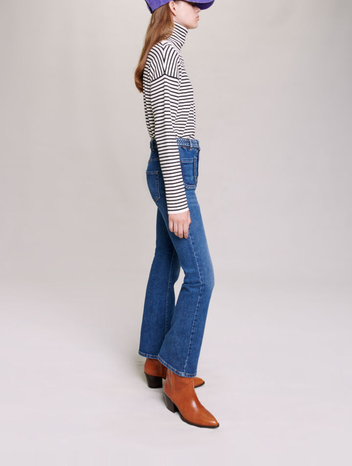 Jeans con dettagli intrecciati
