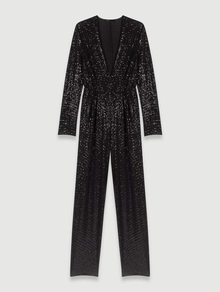 Tuta pantalone con glitter