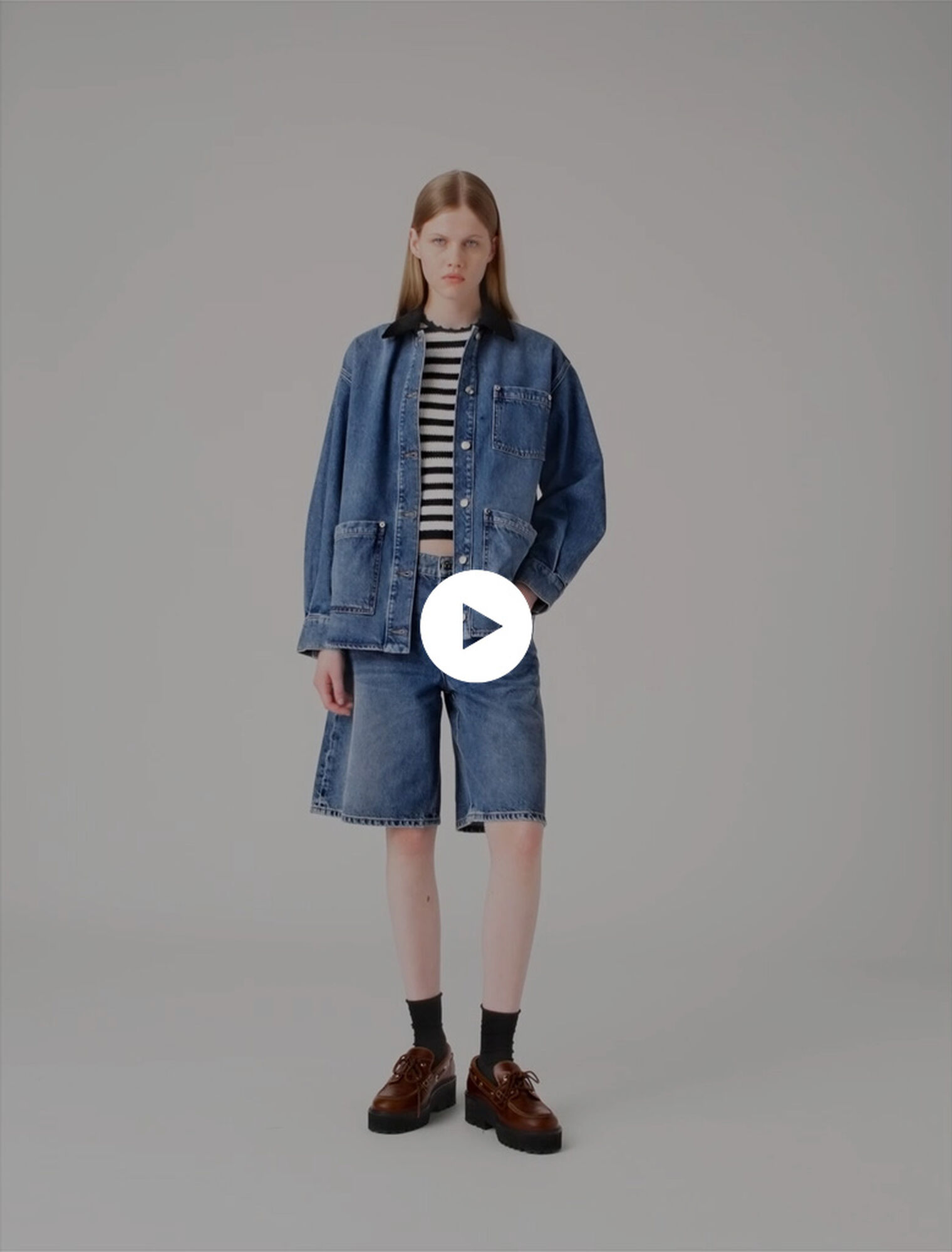 Giacca di jeans scolorita